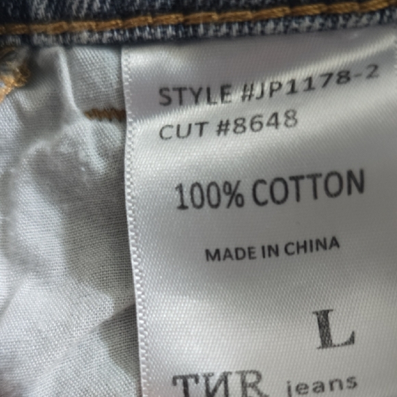 TNR Jeans Ripped and torn blue Denim Overalls, Size L, NWT - Picture 14 of 16